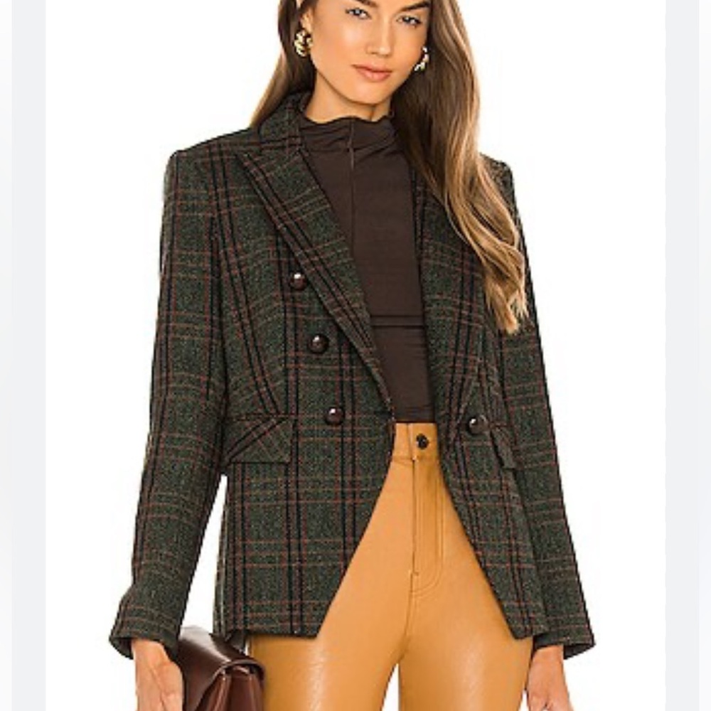 NWT‎ Veronica Beard Miller Dickey jacket in forrest green multi size 2